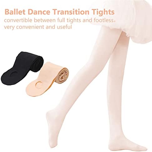 Uttpll хулахопки за девојчиња за девојчиња за градежни балетски хеланки ултра-меки нозе танцувачки чорапи на училишна униформа тесна