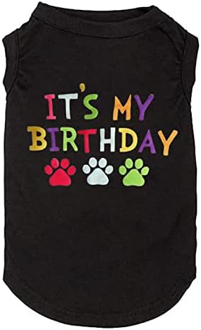 Куче роденден подарок облека момче девојче роденденска кошула за мало големо кучиња Brithday елек за кучиња кученца облека