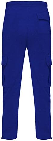 WXHN машки модни атлетски џемпери цврсти џебови за влечење во боја, еластични каузални лабави на отворено, панталони со долги џогигери