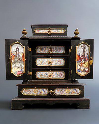 19 -ти Ц. Виенски емајл и бронзена кутија за накит