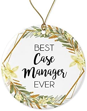Божиќен украс за менаџер на случаи - подарок за Божиќни украси за менаџер на случаи - Најдобар менаџер на случаи во светот - Најдобар