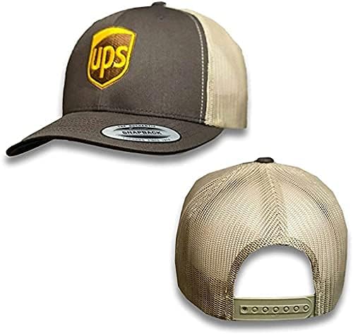 UPS -от извезена мрежа Snapback Yupoong прилагодлива камионџија кафеава капа Snapback