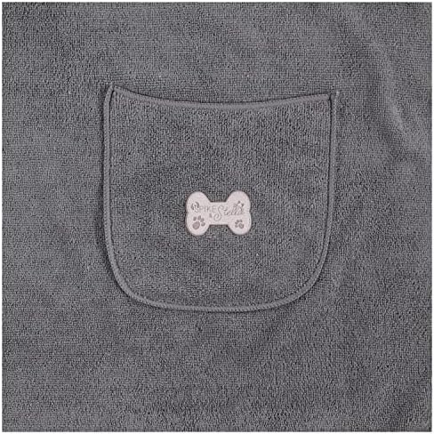 Спајк и Стела Ултра-апсорбинтен микрофибер рачен џеб за сушење на џеб за кучиња, чешлање и капење, зелена боја