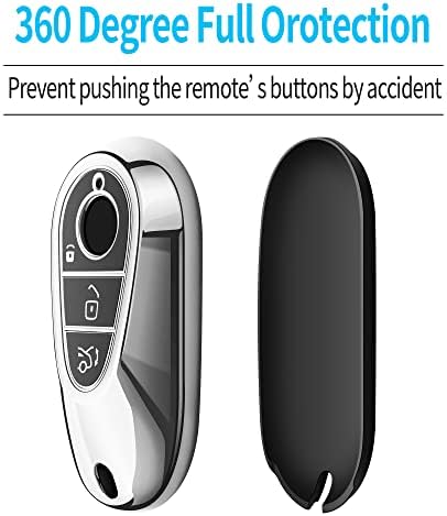 Автофонот за мерцедес бенз клуч за клучеви со клуч мек TPU 360 степени за заштита на клуч за заштита на тастатурата за 2020-2022 година