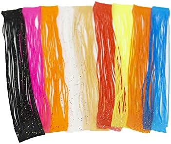 18 парчиња 9колори риболов свирка мами мешани бои DIY силиконски здолништа со целосни листови за свирки редовните бои на здолништа
