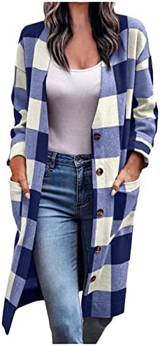 Shacket јакна женски фланели кошули за жени плус големина пад палти карирани јакни копче надолу со врвовите на долгите ракави