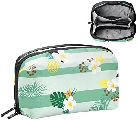 Зелена Леопард Лента Шминка Торба Патент Торбичка Патување Козметички Организатор За Жени И Девојки