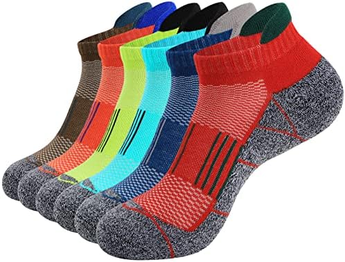 Sportsојни Менс Атлетски глужд, кој работи со ниско сечење чорапи за мажи со 6 пара чорап со големина 10-13