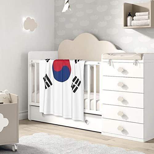 Корејско знаме за тресење на знамето Супер меко бебе ватенка за бебиња за бебиња, бебе удобно ќебе 30 x40