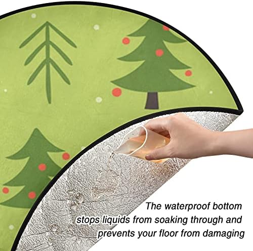Зимско Зелено Дрво Снегулка Подлога За Новогодишна Елка Водоотпорен Тепих За Подлога За Подна Заштита Божиќно Домашно Снабдување 28 Инчи