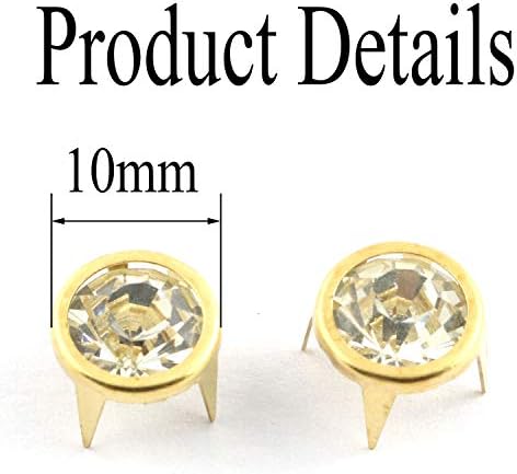 Про бамбус кујна 60 парчиња дијамантски завртки 4 понг златни метални бази DIY ноилки столпчиња кожа за забивање за облека за