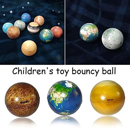 Chdhaltd 6,3 см Осум планети Месечината starвезда играчка играчка за шарен жив сунѓер еластично печатење starвезда Ball деца едукативна