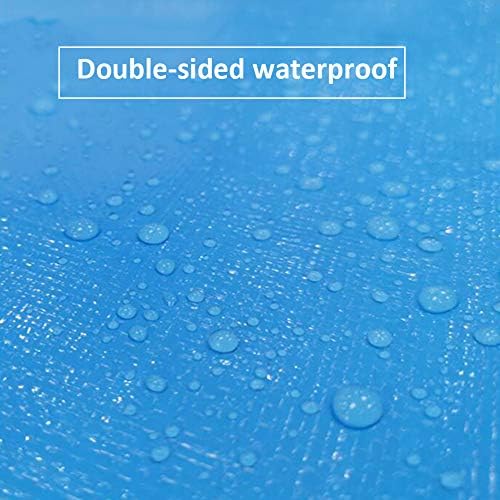 Водоотпорен водоотпорен водоотпорен Тарп засилен Очен дел од Олеите Дебела 180g/m² PE tarpaulin водоотпорна сина боја - црна тарп