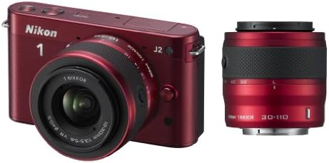 Никон 1 Ј2 Компактна Системска Камера Со 10-30мм И 30 - 110мм Комплет Со Двојни Леќи-Црвен 3 инчен Лцд