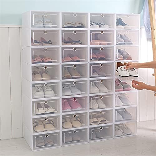 Zsfbiao преклопени пластични чевли кутија транспарентно кристално складирање чевли домаќинство DIY чевли за чување чевли за чување чевли