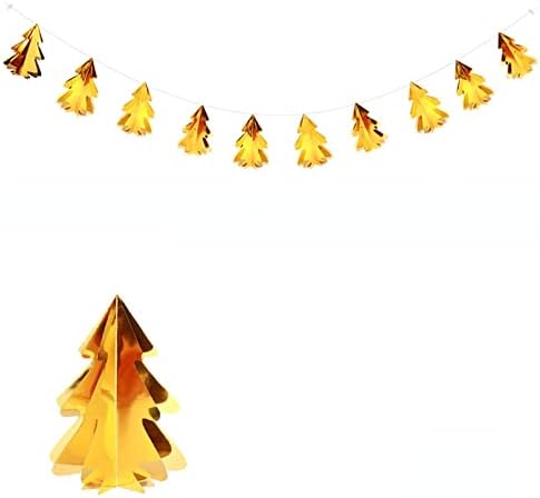 10 тродимензионални мини Мали ражничи за хартија За Новогодишна елка лак висечки знамиња Божиќни украси украси за забави материјали за