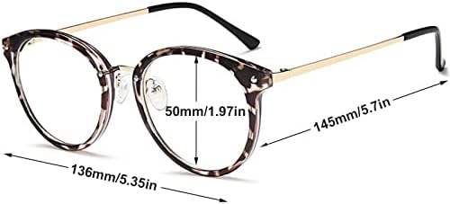 Vvdqella 2-пакувања очила за читање за жена, голема рамка женски сини светлосни очила блокираат 99% сина светлина за намалување на главоболките