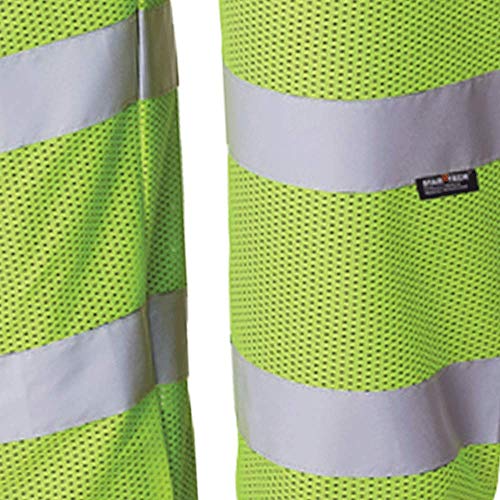 Пионерски Рефлектирачки Безбедносни Панталони-Лесни Мрежести Работни Панталони Со Висока Видливост За Изградба, Сообраќај-Здраво Жолто/Зелено