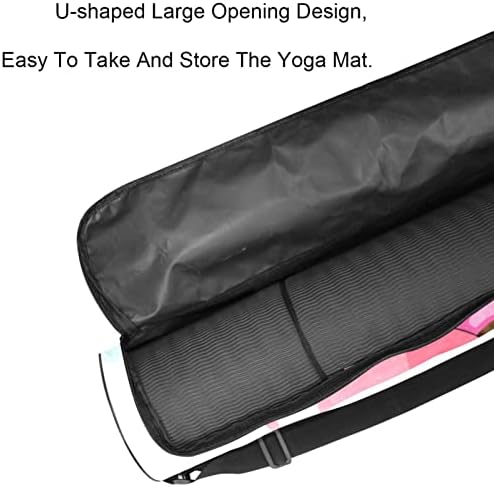 Лаијухуа Јога Мат торба, двојни патенти јога теретана за жени и мажи - мазни патенти, големи отвори и прилагодливи ленти во форма на У, одговара