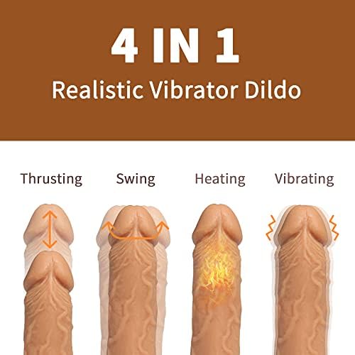 Влегувајќи вибрирачки дилдо сексуални играчки за жени, 8,6 инчи реални дилдоси со режими на вибрации за парови, автоматско загревање вибратор