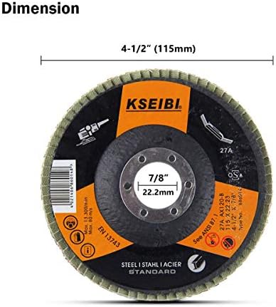 Kseibi flap диск решетка 60 80 прицврстување на мелница за агол 4 1/2 инчен мелење на тркалото алуминиум оксид