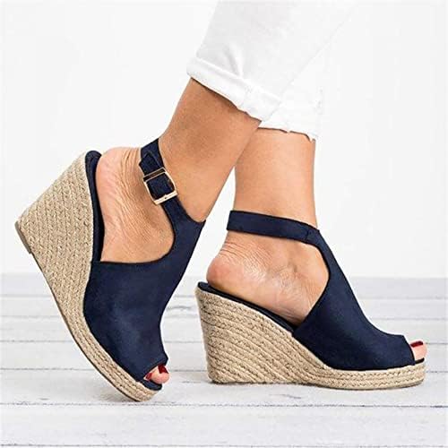 Ксауданел женски сандали квадратни пети блок -потпетици се лизгаат на слајдови бујни потпетици секси летни рамни платформа сандали за жени