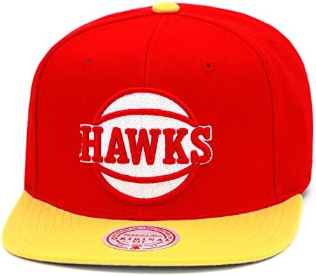 Mitchell & Ness Atlanta Hawks Core Basic Snapback Hat Прилагодливо капаче - црвено/жолто злато