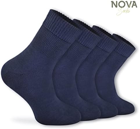 Дијабетични чорапи за мажи-бамбус дијабетични чорапи на глуждот, широки, идеални за отечени нозе, необврзувачко пешачење, чорапи за