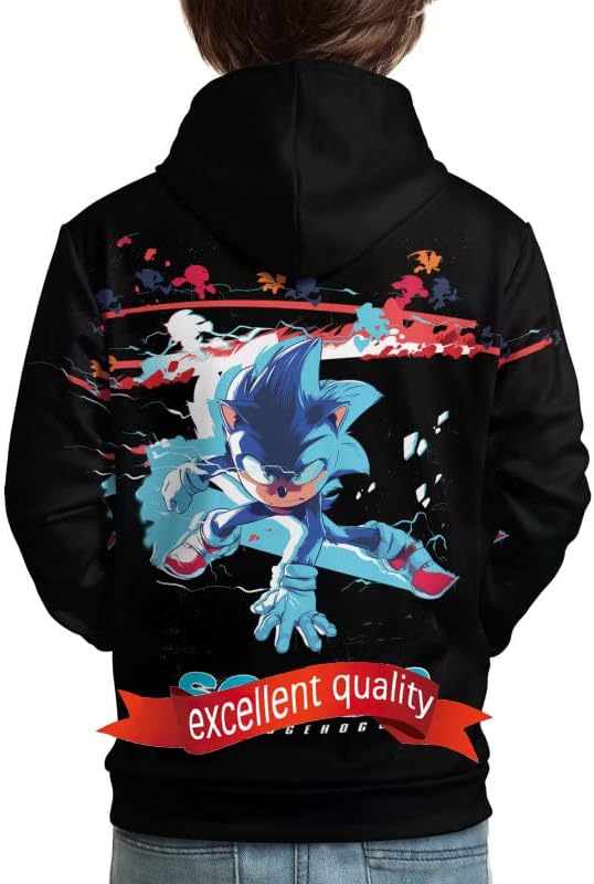 Duagaseico Момци и девојчиња Pullover Sweatshirt Suit, Teen Anime Game Hoodie and Sumpants Tranchuit Setter