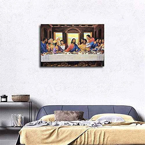 Црна последна вечера Исус Христос уметнички постер платно печатено wallиден wallиден декорација модерна училница кујна спална