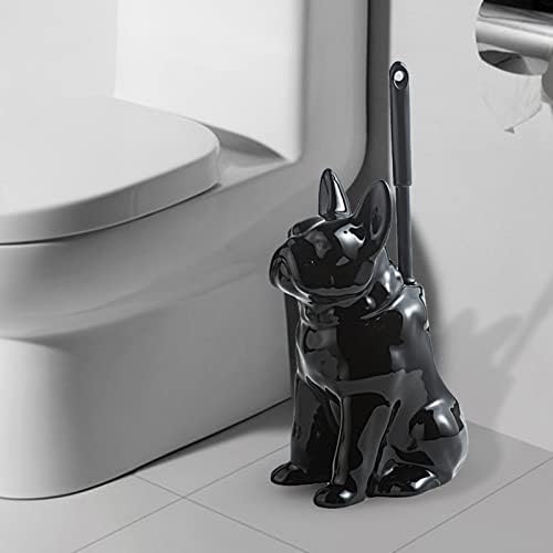 Таинрунсе 1 Комплет Тоалетна Четка За Чистење Тоалет Мазен Раб Корисна Форма На Куче Четка За Тоалет Стојат Бело