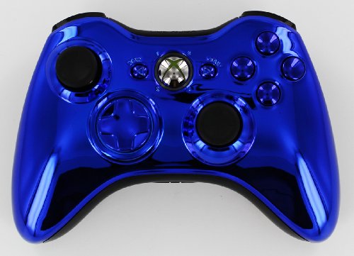 Xbox 360 Модифициран Контролер CHROME BLUE 78+ Mods Арбитер 3.5 + Слободен Торбичка Случај