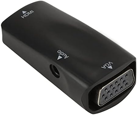 N/A Mini HDMI Femaleенски до VGA адаптер 1080P FHD Audio Video HD2VGA Конвертер за компјутерски лаптоп HDTV Компјутерски проектор