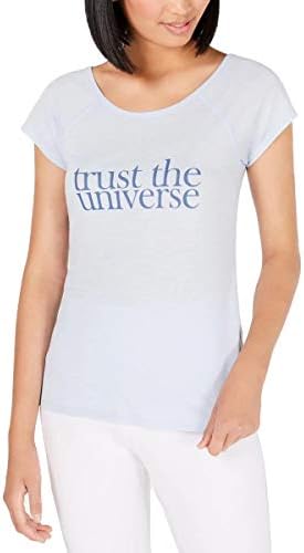 Идеологија женска доверба во маицата со графичка јога маица сина големина голема големина