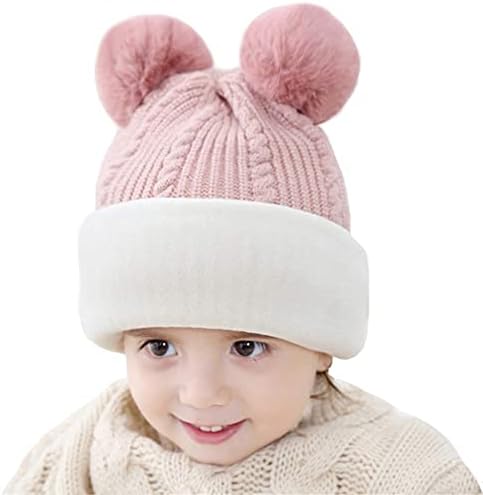 Зимска капа на дете, бебе зимска шамија, сет, деца зимска аспираторска шамија на бенеи руно балаклава капачиња за череп со череп