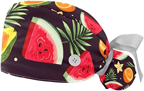 Овошје, прилагодливо за работното капаче за темна боја со држач за конска опашка 2 пакувања капаче за чистење на капа за мажи