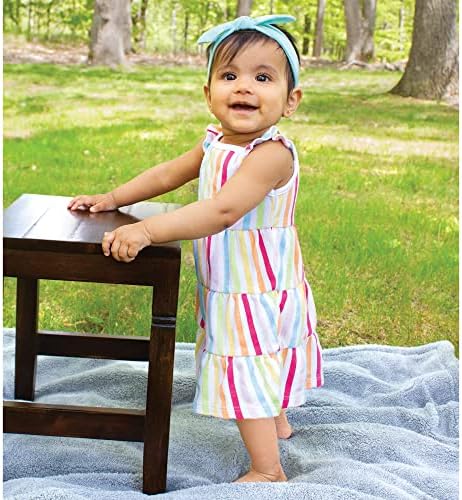 Памучни фустани за бебиња Хадсон бебе, ленти од виножито, 18-24 месеци