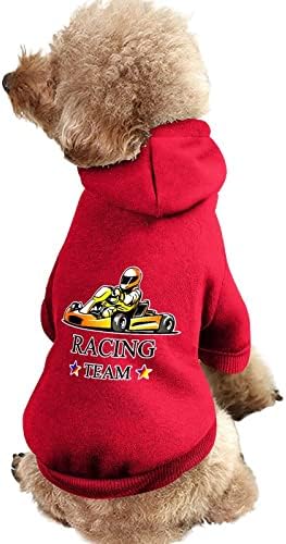 Kart Racing Team Dog Ene-Peeciate Burts Trends Trendo Dog Coxume со додатоци за домашно милениче