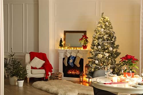 Богатства на Каролина CK3909CS Малтешки зимски снегулки Божиќно порибување, камин што виси чорапи Божиќна сезона забава Декорации