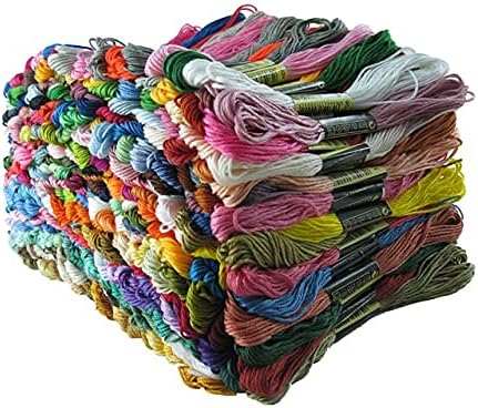 Целосен сет од 47 бои вкрстена бод со памук за вез на памук конец за шиење на конец за занаетчиски занает DIY Hancessor Num.6574