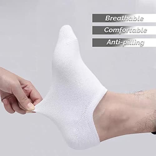6 пара мажи без шоу чорапи со перница со ниско сечење невидливи чорапи што не се лизгаат во дишење, памук со памук со големина 6-9