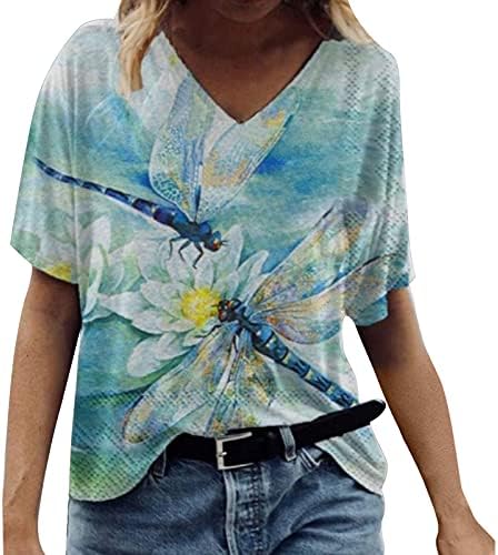 Women'sенски свиленкаста блуза за жени печатени врвови за одење тениски кошули жени