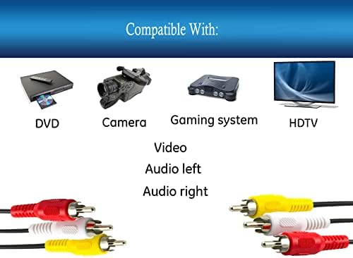 Подредена 3RCA до 3RCA аудио/видео кабелски кабел Компатибилен со Subvoofer Bose LifeStyle PS18 PS28 PS28III PS38 PS48 III Систем за напојување