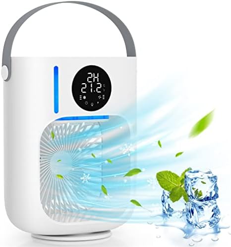 SCDCWW MINI климатик LED дисплеј ладилник за вентилатор Шарена атмосфера за ладење на светло вода за ладење на домашни канцеларии за домашна