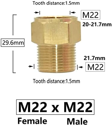 Месинг Конектор Конектор М14 М18 М22 Машки Женски Преодни Спојување Вода Тапа Кујна Бања Фитинзи 1Pcs