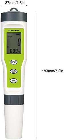 FDIT дигитален тестер за квалитет на вода Професионалец 3 во мерач на температура на 1PH EC идеален мерач на тестер за вода за вода за пиење