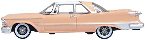 1959 Крајслер Империјална круна 2 врата Хардтоп Персиски Пинк со бел врв 1/87 Скала диекаст модел автомобил од Оксфорд Диекаст