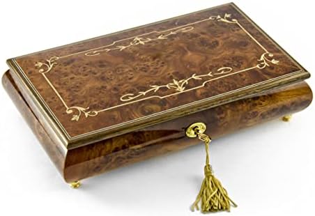 Елегантна 30 белешка класичен стил Орнамент Граница Вметнувачка кутија за музички накит - Оревокршач пакет
