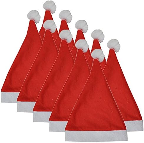 Смешна Симпатична Божиќна Капа 10 ПАРЧИЊА Божиќна Шапка За Дедо Мраз Црвена И За Капа За Костими На Дедо Мраз