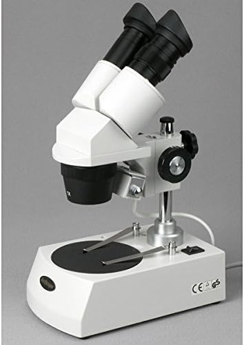 АМСКОПЕ SE305-PX двогледи стерео микроскоп, WF5X и WF10X Eyepieces, 5x/10x/15x/30x зголемување, 1x и 3x цели, горно и долно халогенско